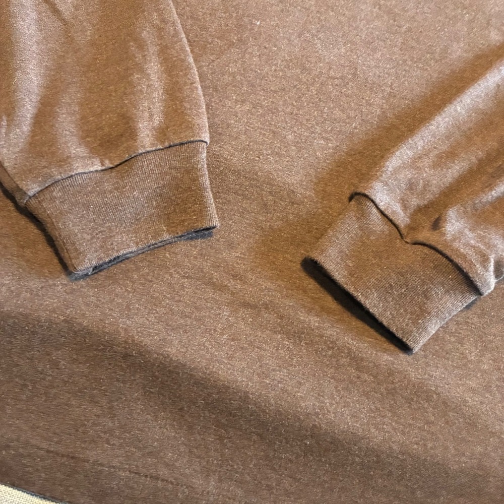 Polo Ralph Lauren Mens Brown Long Sleeve Polo Shirt Embroidered Pony Logo Large - Picture 5 of 5